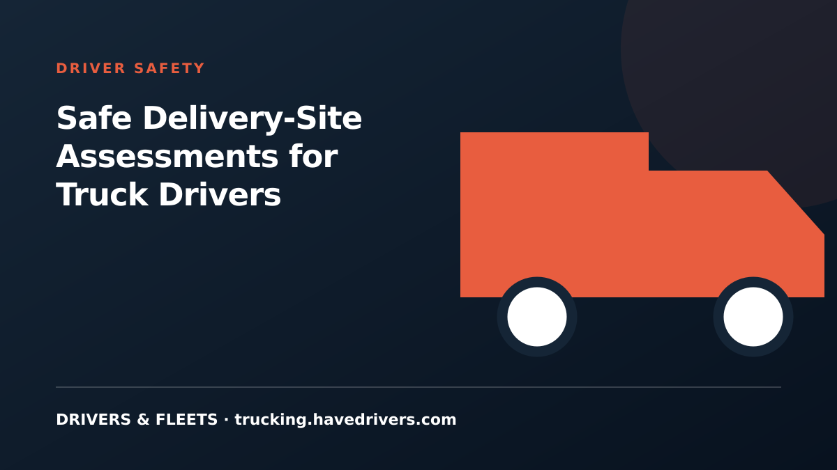 Safe Delivery-Site Assessments for Truck Drivers