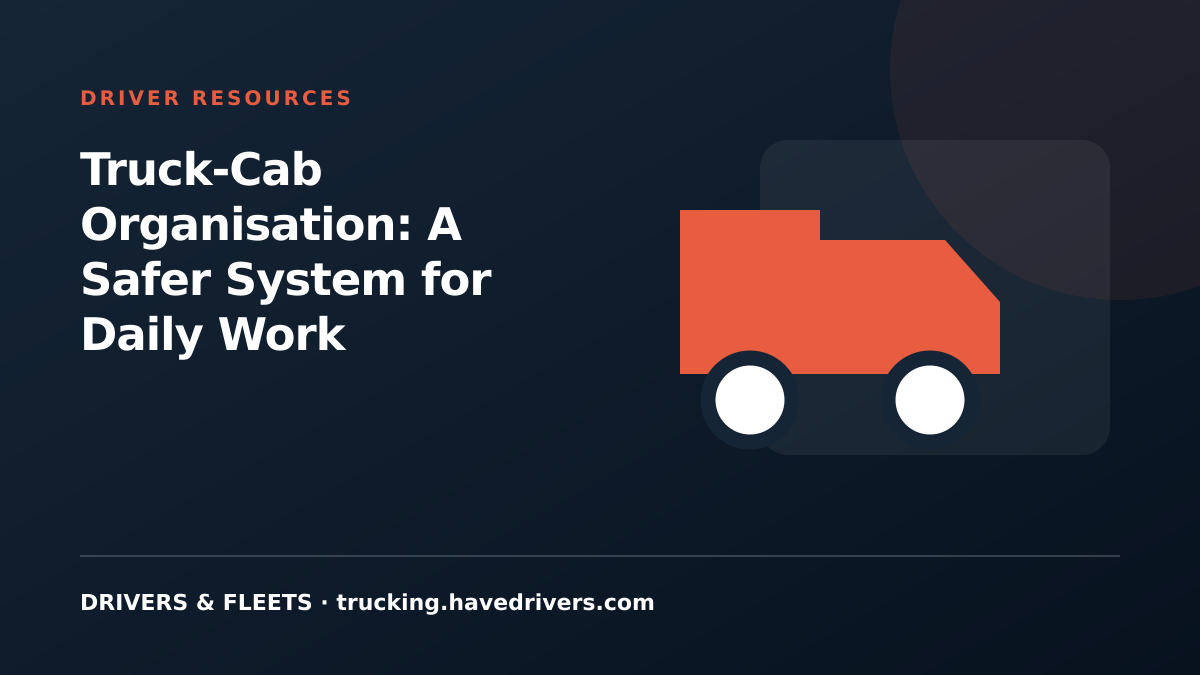 Truck-Cab Organisation: A Safer System for Daily Work