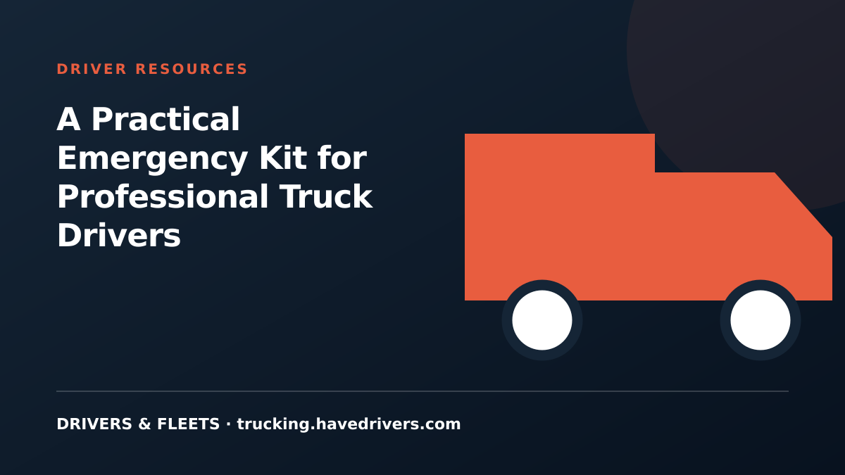 A Practical Emergency Kit for Professional Truck Drivers